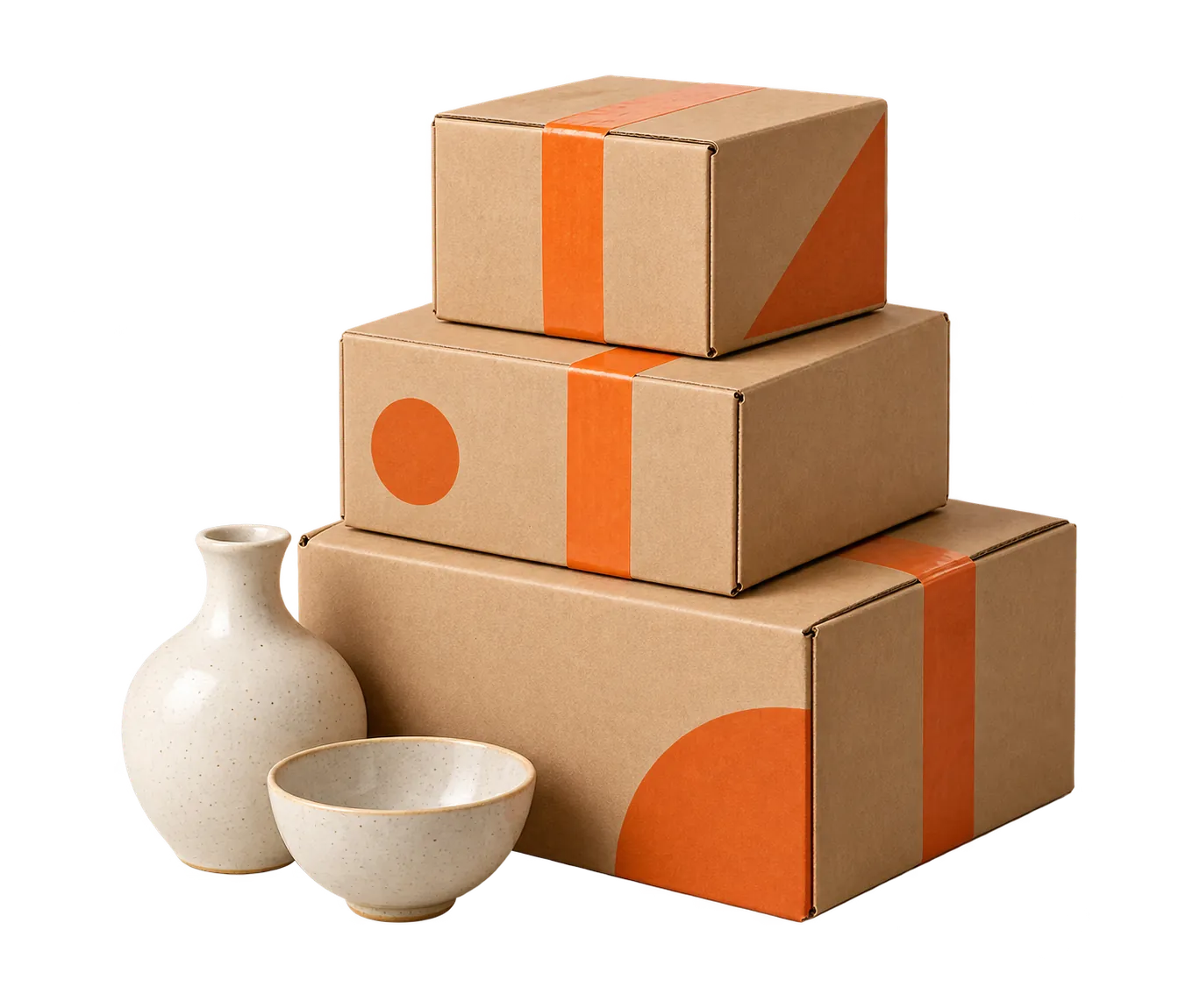 Export cartons and products ready for consolidated shipping